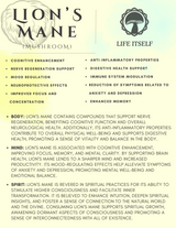 Life Itself Lion's Mane Tincture - Dual Extract for Focus & Clarity - NY Grown - 2oz