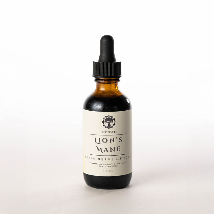 Lion's Mane Tincture - Cognitive Support and Brain Focus Nootropic Mushroom Supplement by Life Itself