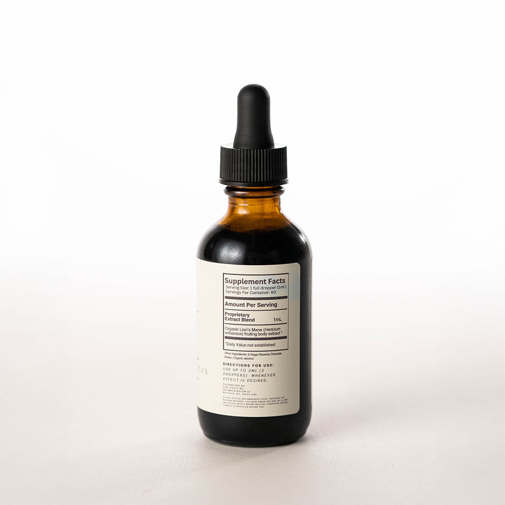 Lion's Mane Tincture - Cognitive Support and Brain Focus Nootropic Mushroom Supplement by Life Itself