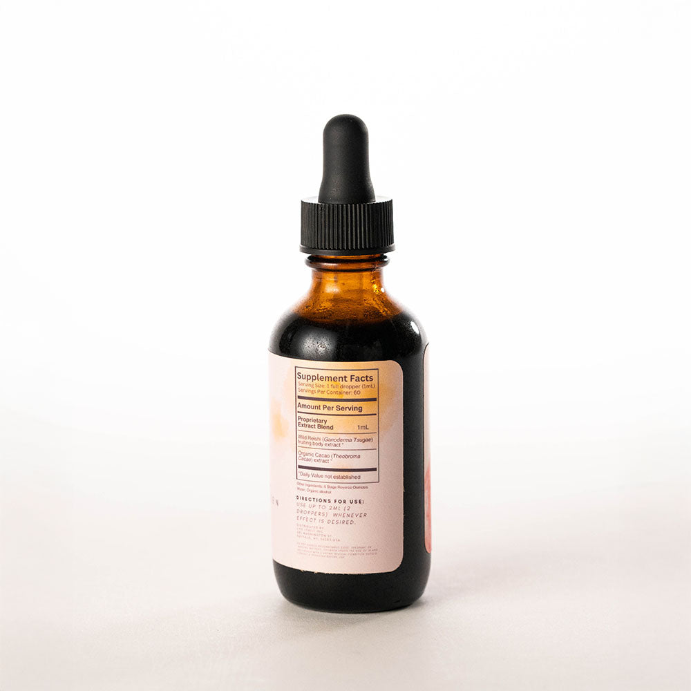 Reishi Cacao Tincture - Stress Relief and Relaxation Adaptogen Mushroom Supplement by Life Itself